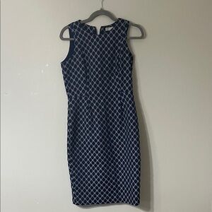 Banana Republic Black and Gray Patterned Mini Dress